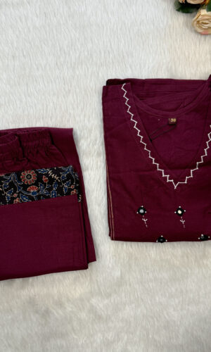 Anarkali Cotton Kurta Pant Set | RR0007B
