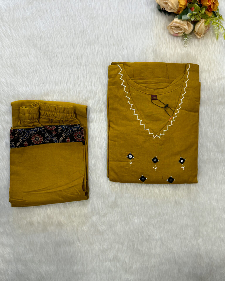 Anarkali Cotton Kurta Pant Set | RR0007F