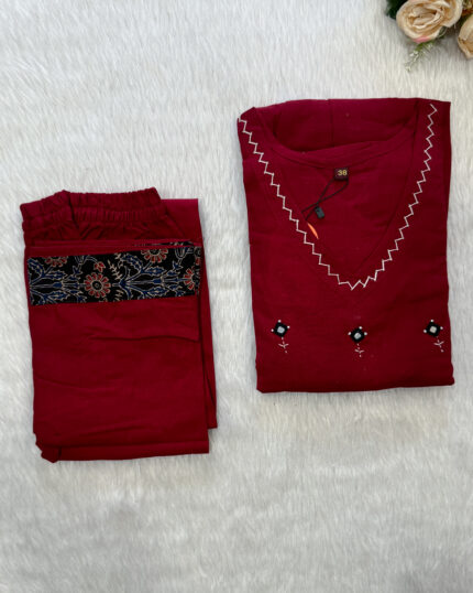 Anarkali Cotton Kurta Pant Set | RR0007D