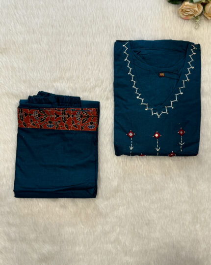 Anarkali Cotton Kurta Pant Set | RR0007E