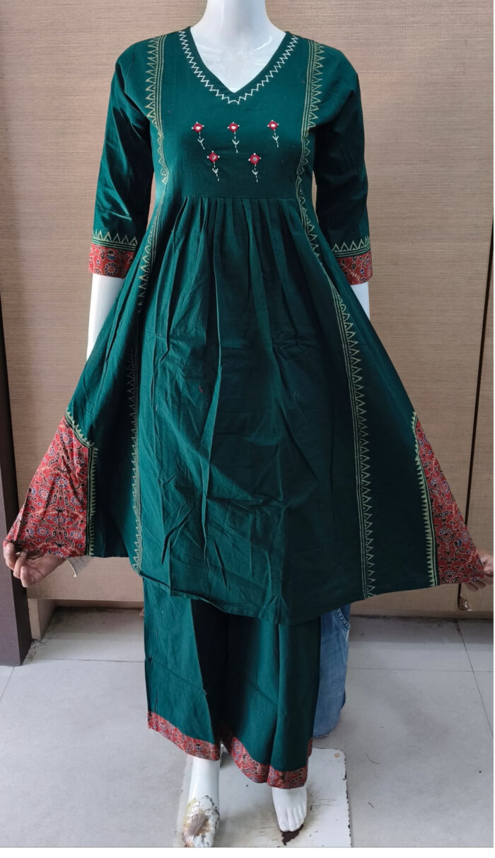 Anarkali Cotton Kurta Pant Set | RR0007A
