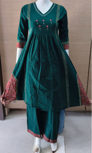Anarkali Cotton Kurta Pant Set | RR0007A