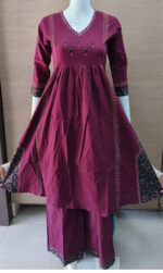Anarkali Cotton Kurta Pant Set | RR0007B