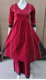 Anarkali Cotton Kurta Pant Set | RR0007D