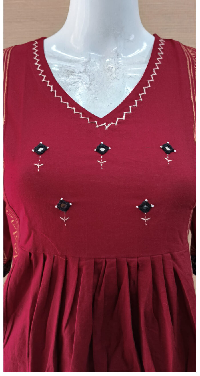 Anarkali Cotton Kurta Pant Set | RR0007D