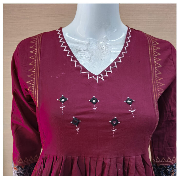 Anarkali Cotton Kurta Pant Set | RR0007B