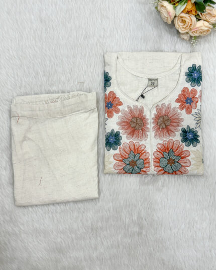 Natural Linen Cotton Salwar Set | JY0040