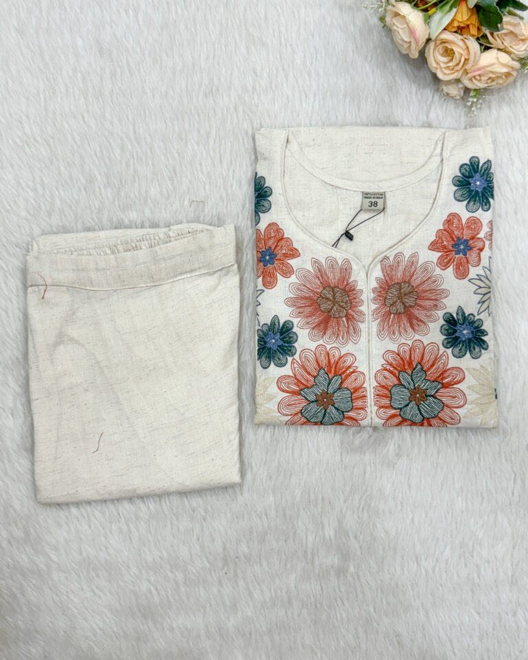 Natural Linen Cotton Salwar Set | JY0040