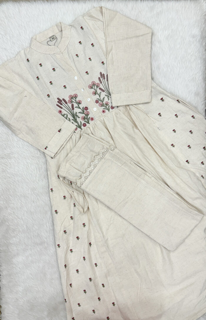 Natural Linen Cotton Salwar Set | JY0038