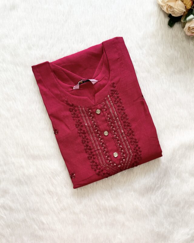 Slub Silk Kurti | RF0006B