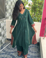 Anarkali Cotton Kurta Pant Set | RR0007A