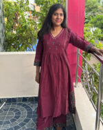 Anarkali Cotton Kurta Pant Set | RR0007B