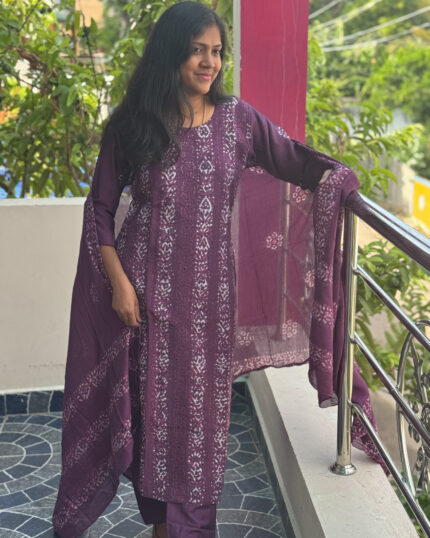 Glowing Modal Silk Salwar Set for women .