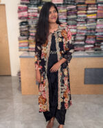 Attractive Indo Western Georgette Jacket With Silk Gown For Women's