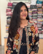 Attractive Indo Western Georgette Jacket With Silk Gown For Women's