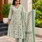 A-line Cotton Salwar Suit for Women