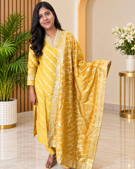 Gentle Glow Silk Salwar Set for women