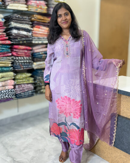 Crushed Tissue Shimmer Salwar Set | SU0067 | SU0074