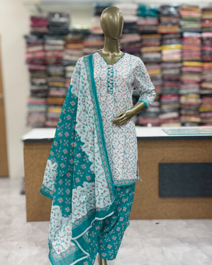 Pure Cotton Salwar Suits with Patiala Pant For Women's