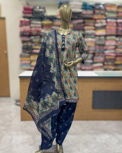 Soft Pure Cotton Salwar Set with Patiala Pant For Women's