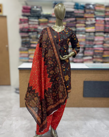 Soft Pure Cotton Salwar Set with Patiala Pant For Women's