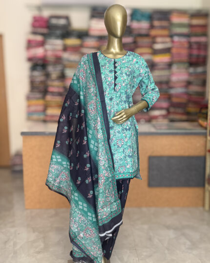 Soft Pure Cotton Salwar Set with Patiala Pant For Women's