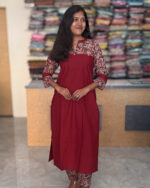 Attractive Cotton Kurta Pant Set For Women's