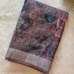 Elegant Embroidered Linen Sarees For Women's