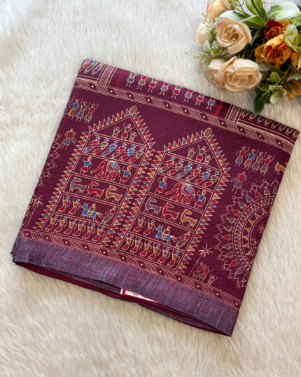 Attractive Printed Crepe Silk Sarees For Women's