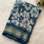 Soft Georgette Saree in Blue Color with Price