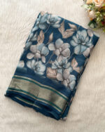 Soft Georgette Saree in Blue Color with Price