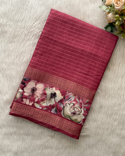 Latest Designer Printed Silk Saree with Price