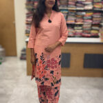 Cotton Co-ord Set in Firecracker Color for Women's