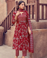 Rayon Salwar Set with Foil Print for Women's