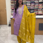 Luxurious Vatican Silk Lavender Salwar Set for women