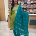Luxurious Vatican Silk Grass Green Salwar Set for women
