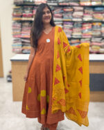 Radiant Saffron Flared Salwar Set for Women in online