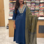 Stunning Navy Blue Salwar Set for Women in online