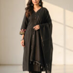 Stunning Black Pintuck Salwar Set for Women | JY0090