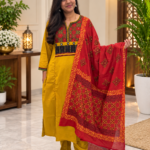 Graceful Yellow Cotton Salwar Set for women