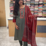 Classy cotton salwar suit with dupatta for women