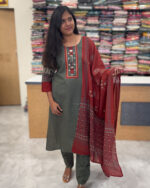 Classy cotton salwar suit with dupatta for women