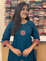 Graceful Dark Green Cotton Salwar Suit for women