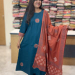 Graceful Dark Green Cotton Salwar Suit for women