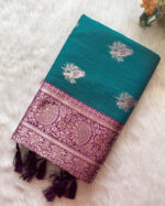 Amazing Cotton Fancy Silk Saree for women