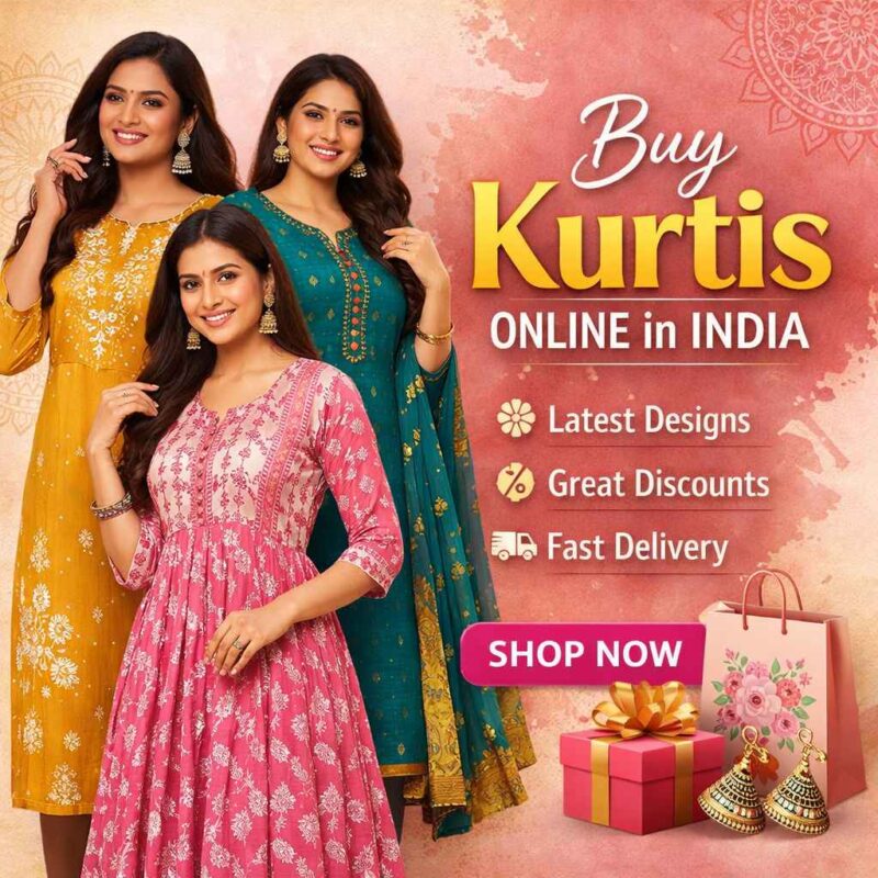 Buy Kurtis Online in India at Sri Mahathe Fashions – Trendy Cotton and Designer Kurtis for Women with Best Offers