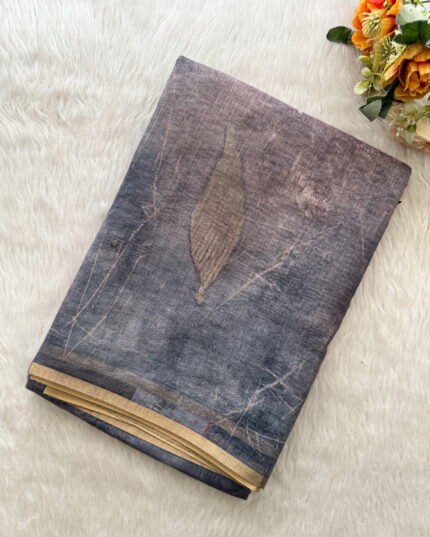 Elegant Linen Cotton Saree for women