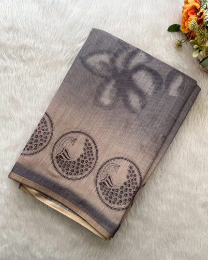 Elegant Linen Cotton Saree for women