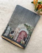 Elegant Linen Cotton Saree for women