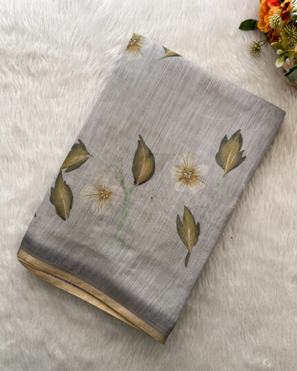Elegant Linen Cotton Saree for women